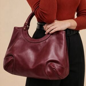 Nine West Deep Burgundy Tote Bag